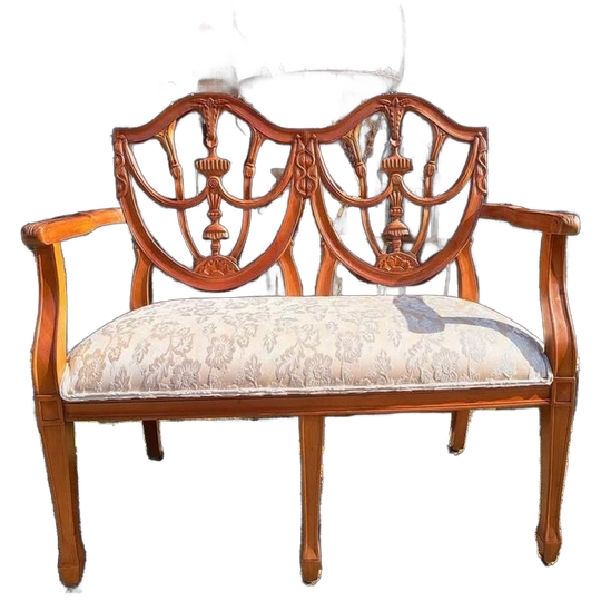 Klassiek Mahoniehouten Raambank, Halbank, Slaapkamer Bank 1