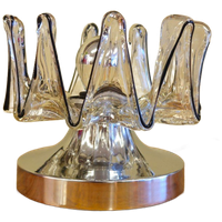 Vintage Glazen Murano Italië Tafellamp Bureaulamp Lamp