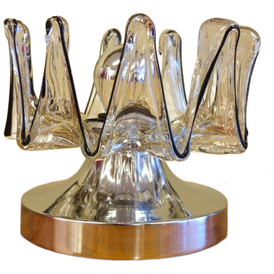 Vintage Glazen Murano Italië Tafellamp Bureaulamp Lamp 1