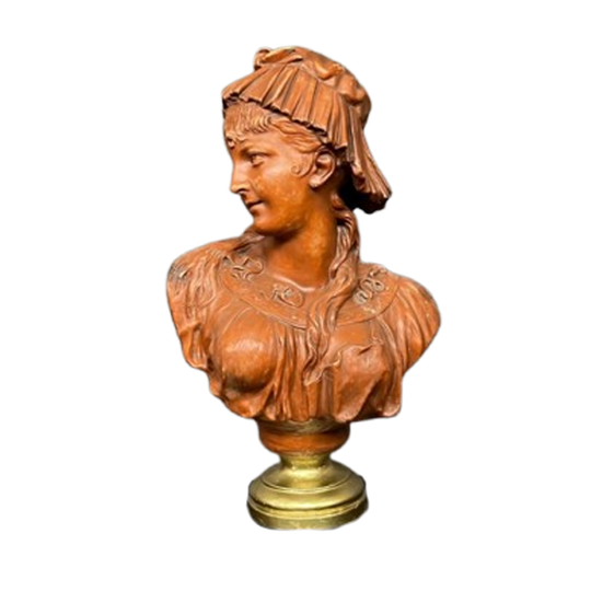 Terracotta Buste Van Een Meisje. 1