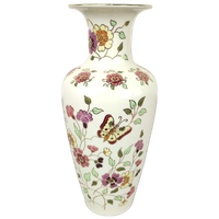 Vintage Zsolnay Vaas Met Vlinders & Bloemen