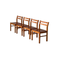 Deense Eetkamerstoelen 4X Vintage Deens Eettafelstoelen