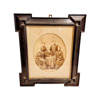 Antieke Lijst 1868 Met Een Familie Foto