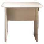 Chunky Wooden Side Table Cream thumbnail 1