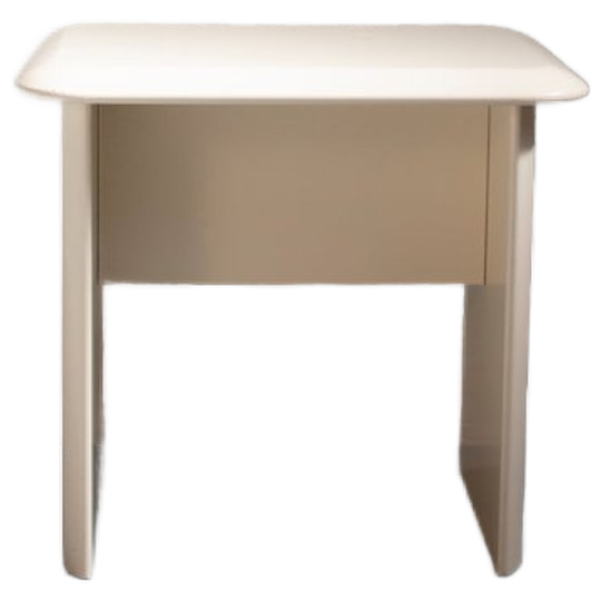 Chunky Wooden Side Table Cream 1