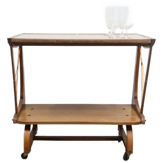 Vintage Bijzettafel Trolley 50's 1