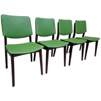 Set 4 Vintage Stoelen Jaren 60 Nieuw Bekleed Met Skai