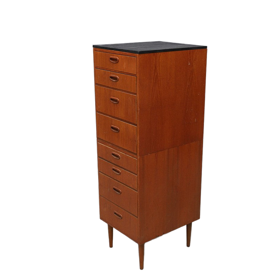 Chest Of Drawers, 1960s, Veneered In Teak. 1