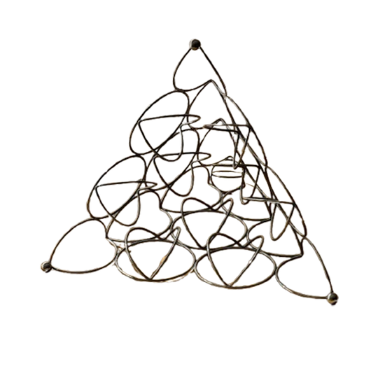 Vintage Stainless Steel Wire Pyramid Fruit Basket 1