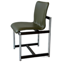 Thereca Eetkamerstoel Vintage Design Groen Leer Palissander