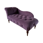 Purple Velvet Chaise Lounge thumbnail 1