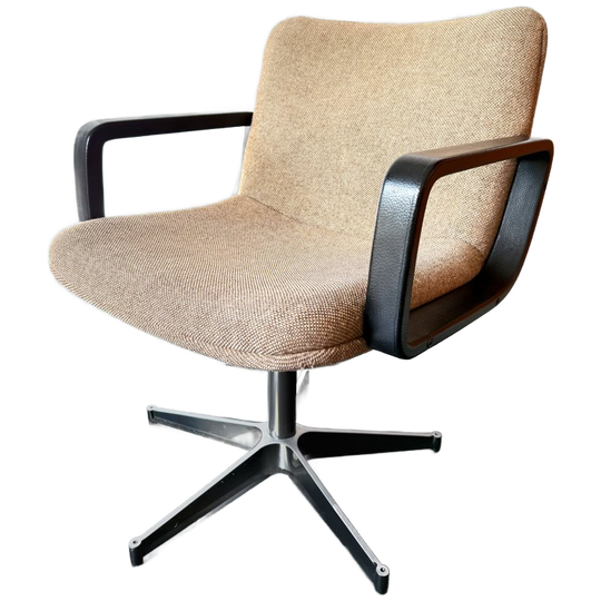 Gispen Vintage Fauteuil / Bureaustoel - Nederlands Design - Uitstekende Staat - Mid-century - Draaibaar 1