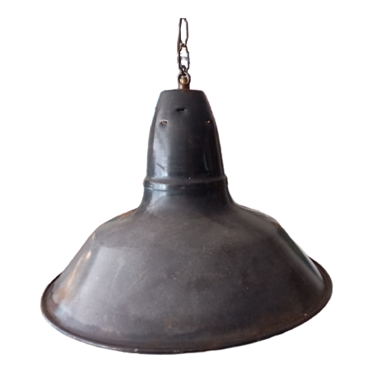 Vintage Metalen Franse Industriele Hanglamp. 1