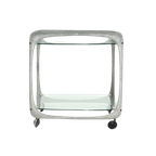 Italian Cast Aluminium Cube Bar Trolley By Lorenzo Burchiellaro 1970S thumbnail 1