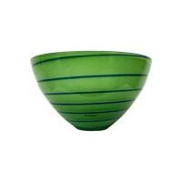 Anna Ehrner For Kosta Boda Epoque Green Stripe Bowl