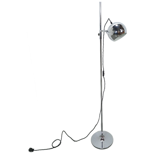 Space Age Chromen Staande Bol Lamp Vloerlamp 1