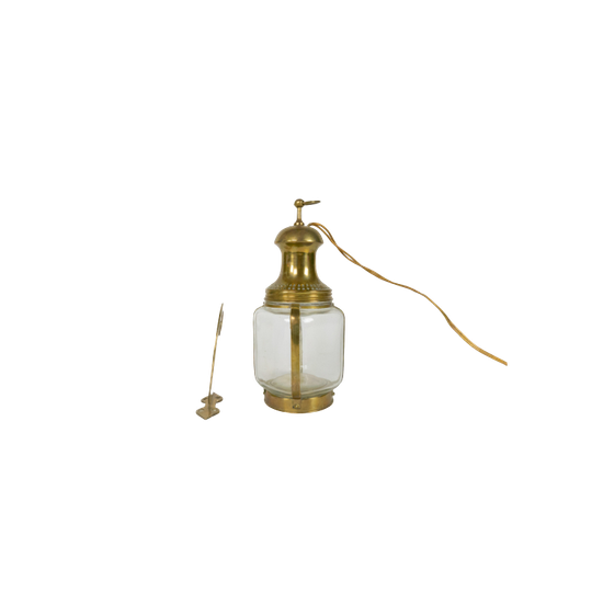 Messing - Lantaarn - Muurlamp - Wandlamp - 1e Kwart 20e Eeuw 1
