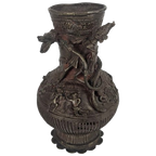 Tibet - Brons - 'Dragon' - Mythische Figuren - Vaas - 20E Eeuw thumbnail 1