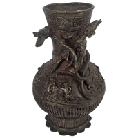 Tibet - Brons - 'Dragon' - Mythische Figuren - Vaas - 20E Eeuw