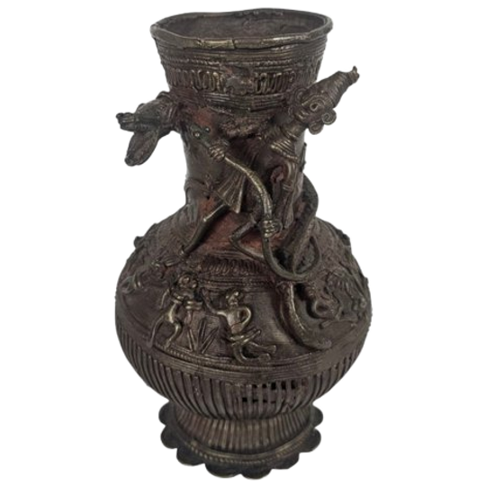 Tibet - Brons - 'Dragon' - Mythische Figuren - Vaas - 20E Eeuw 1