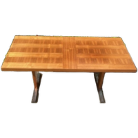 Vintage Notenhouten Fineer Salontafel