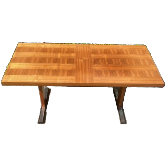 Vintage Notenhouten Fineer Salontafel 1