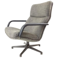 Artifort Draaifauteuil Grijs Bruin F154 Vintage Bureaustoel