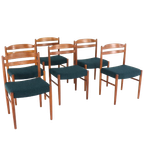 Set 6 Carl Ekström Voor Albin Johansson Stoelen Vintage thumbnail 1