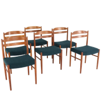 Set 6 Carl Ekström Voor Albin Johansson Stoelen Vintage