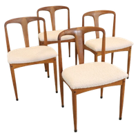 4x Johannes Andersen Voor Uldum Juliane Stoelen 'dyrepark' Vintage