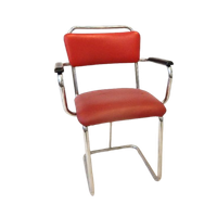 Vintage Stoel Industrieel Gispen Stijl Eetkamerstoel Chroom