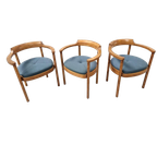 3X Henning Jensen & Torben Valeur Munch Møbler M40 Stoelen thumbnail 1