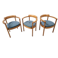 3X Henning Jensen & Torben Valeur Munch Møbler M40 Stoelen