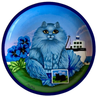 Wandbord “Kat Bodo Voor Een Kleine Stoomboot” By Kathia Berger