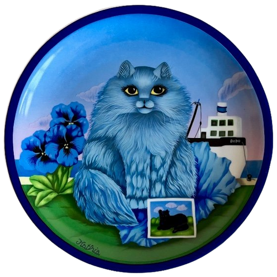 Wandbord “Kat Bodo Voor Een Kleine Stoomboot” By Kathia Berger 1