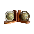 2X Vintage Boekensteunen Wereldbol Globe thumbnail 1