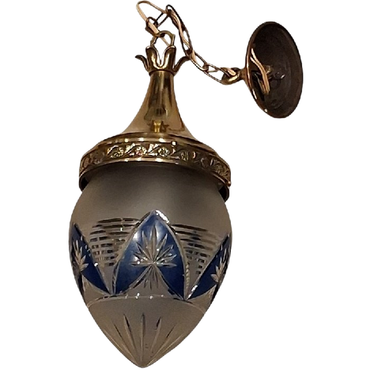 Art Nouveau Hanglamp Met Messing En Bronzen Armatuur 1