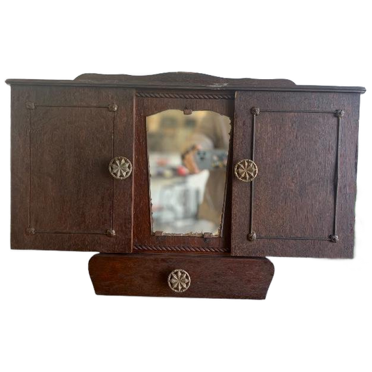 Vintage Houten Muurkast / Wandkast. 1