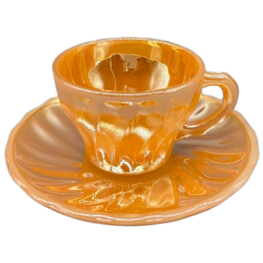 Fire King Kop En Schotel Peach 50's 1