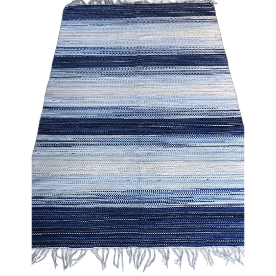 Zweeds Voddenkleed Vloerkleed Blauwtinten 1