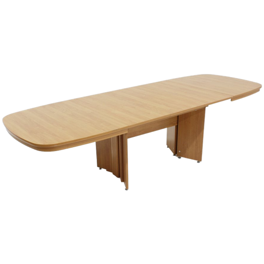 Vintage Grote Ovalen Uitschuifbare Eettafel Tafel 1