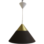 Vintage Metalen Hanglamp - Honsel Leuchten, Jaren, '70 Bruin, Goud | 01171 thumbnail 1