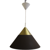 Vintage Metalen Hanglamp - Honsel Leuchten, Jaren, '70 Bruin, Goud | 01171