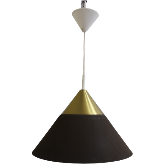 Vintage Metalen Hanglamp - Honsel Leuchten, Jaren, '70 Bruin, Goud | 01171 1