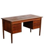 Vintage Laag Bureau | Teak | Jaren 60 | Deens thumbnail 1