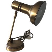 Vintage Metalen Bureaulamp Goudmessing Kleur