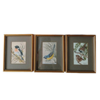 J&J Cash Zijde Schilderijen 3 Stuks Vintage Geweven thumbnail 1