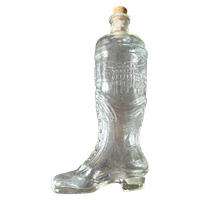 Glazen Fles In De Vorm Van Een Laars , Italie