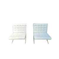 Barcelona Chairs White Set Van 2