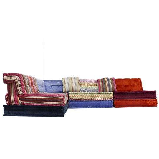 Roche Bobois Mah Jong Sofa Missoni Design By Hans Hopfer ,set Of 12 1